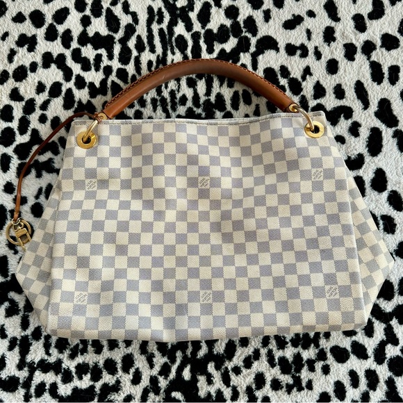 💯 Authentic LOUIS VUITTON Damier Azur Artsy bag purse tote - Picture 2 of 15